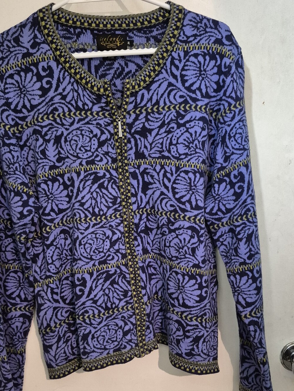 Icelandic Design Atlandia Zip Cardigan Sweater Sz.XL